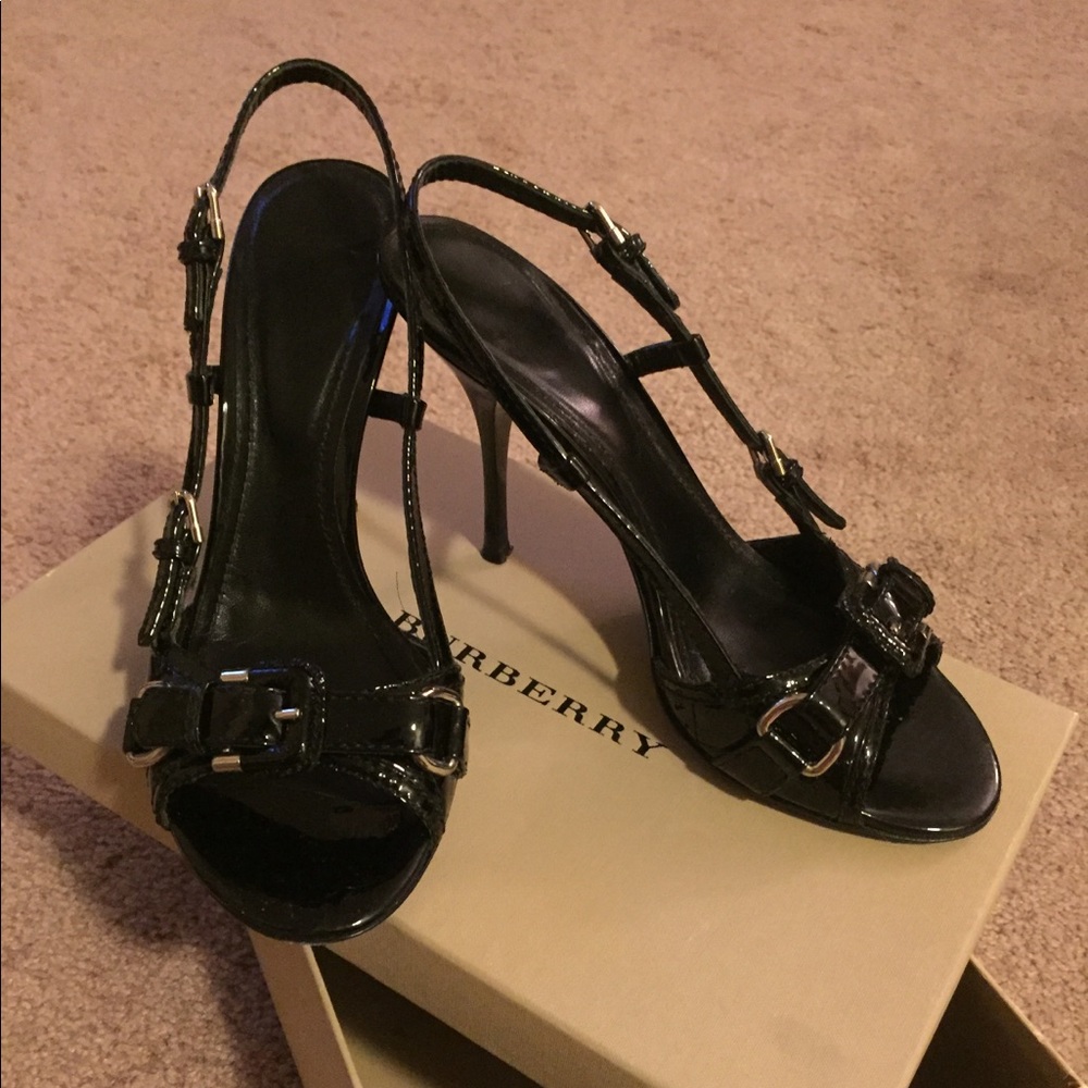 Burberry Quilted Patent Leather Heels
